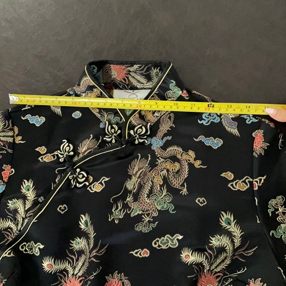 🎉HP🎉Vintage Black and gold CHEONGSAM QIPAO NWOT - Picture 10 of 11